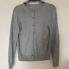 ユニクロ UVカットクルーネックカーディガン Mサイズ グレー