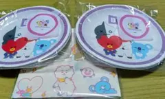 K015■BT21紙皿2枚パック&デザインペーパー1パック計3点★新品未使用