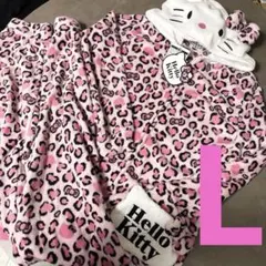 【新品未使用】タグ付き　サンリオ　キティちゃん　コンビネゾン　ピンクヒョウ柄　L