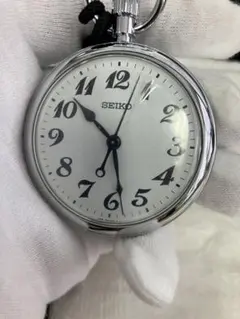 SEIKO 懐中時計 7C21 シルバー 取扱説明書付きのサムネイル