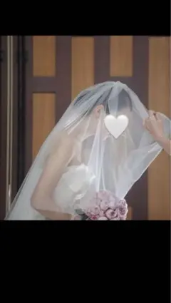 ホワイト ウェディングベール 手袋付き