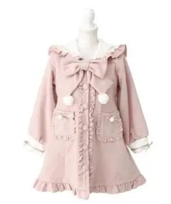 夢展望 Dear My Love セーラーカラー リボン フリル コート ピンクのサムネイル