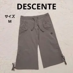 デサント ストレッチ ナイロン ハーフパンツ M グレー アウトドア スポーツ