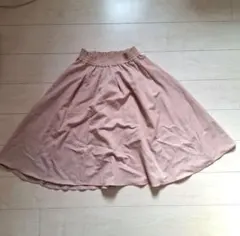 【INGNI】ベージュ フレアスカート ゴムウエスト