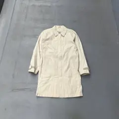 90s Eddie bauer ベージュ　ナイロンコート　ステンカラー　メンズ