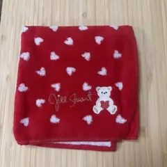 Jill Stuart 赤いハート模様タオルハンカチ