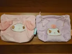 ふわふわFACE台形ポーチ クロミ　マイメロ