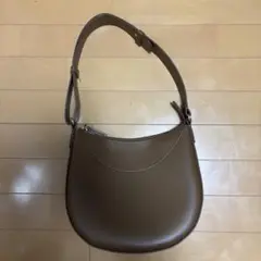 ユニクロ レザータッチワンハンドルバッグ ブラウン