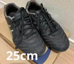 サッカーシューズ　スパイク　アシックス　ブラック　25cm 箱付きのサムネイル