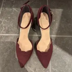 launa lea マーメイドカットパンプス バーガンディ　25cm