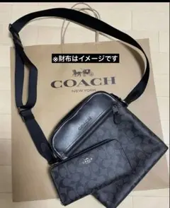 美品！　COACH シグネチャー ショルダーバッグ　コーチ　メンズバッグのサムネイル
