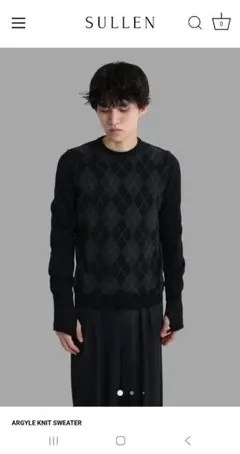 【SULLEN 】ARGYLE KNIT SWEATERのサムネイル