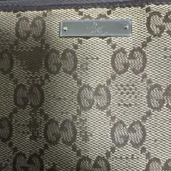 GUCCI GGキャンバス 長財布 ブラウン