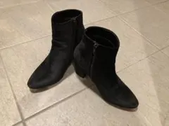 【Forever21】レディース ショートブーツ 25cm ブラック スエードのサムネイル