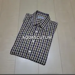 AQUASCUTUM★ガンクラブチェックシャツ アクアスキュータム
