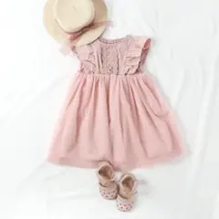 【着1】apres les cours 80cm チュール切替ワンピース