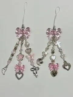 《No.9》 ビーズキーホルダー　2点セット　韓国　y2k