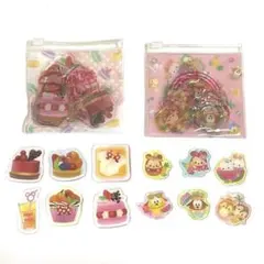 ディズニーストア ぷっくりシール 2セット ポーチ付き