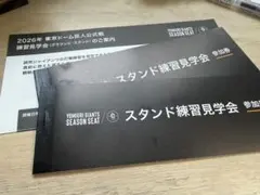2026 巨人 ジャイアンツ スタンド練習見学会 参加券 3枚組2セット計6枚