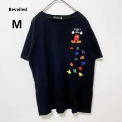 半袖Tシャツ 黒 ミッキーモチーフ M ヴィンテージ　ディズニーコーデ　古着　秋