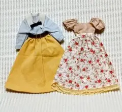 ま*り様 ④ジェニーちゃんサイズ　レトロドレス　2点　着画あり