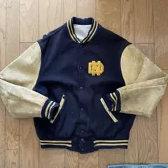 Notre Dame“Rudy jacket“ ヴィンテージスタジャンXLサイズ - メルカリ