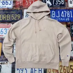 Champion リバースウィーブ パーカー M ピンク 目無し 無地　古着