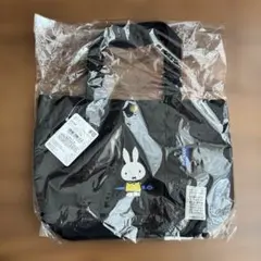 ダ*︎様 ミッフィー miffy トートバッグ 黒 綿 モノトーン
