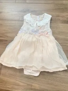 プティマイン花柄ロンパース ピンク 80cm