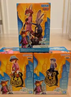 ズートピア2 モニタートップフィギュア ニック ジュディ2種+ ニック&ジュディ