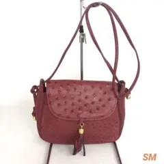 OSTRICH オーストリッチ ショルダーバッグ タッセル ワインレッドのサムネイル
