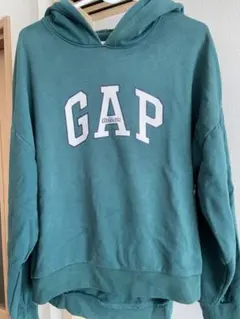 GAP グリーン フード付きパーカー XS 160