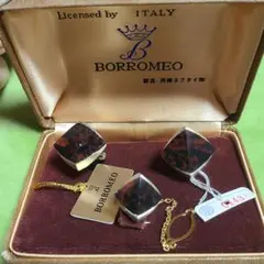 再値下げ！BORROMEO  ITALY 　カフリンクス　ネクタイピン３点セット