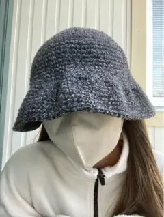 クロシェハット　クラッシャーハット　バケットハット　ニット帽