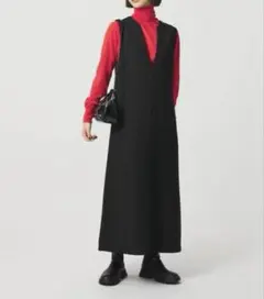 BEAUTY&YOUTH ポリエステルツイードライクジャンパースカート