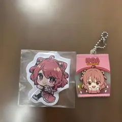 【カラフルピーチ】のあ　ラバーキーホルダー　ぴたハグ