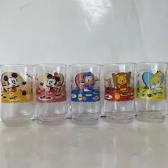 ディズニーキャラクターグラス　5個セット