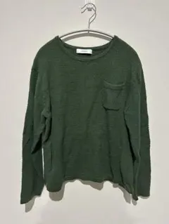 緑色ニット　メンズ　L