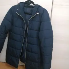 ネイビー 中綿 ジャケット Lサイズ 金色フード