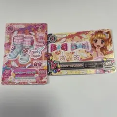 アイカツ　ピンクファータサンダル・ダブルリボンセット