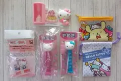 ハローキティ　アクリルチャーム　PEZ　ポーチ　巾着袋　砂時計　サンリオ