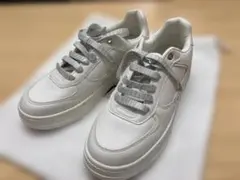 美品ZARA ホワイト プラットフォームスニーカー厚底37