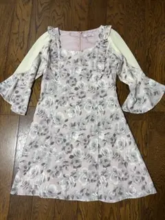 Ank Rouge ひざ上　花柄ミニワンピース