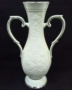 Noritake ノリタケ 花瓶 陶磁器 薔薇 青磁 グリーン シルバーのサムネイル