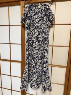 snidel ワンピース　花柄　ブルー