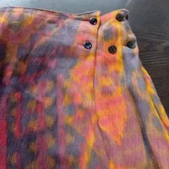 オレンジ紫グラデーションロングスカート