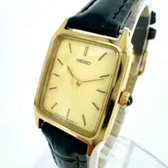 【新品電池】SEIKO ゴールド 1F21-5A60 スクエア 腕時計