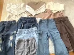 女の子90cm10点セット（トップス、ボトム、ワンピース）のサムネイル