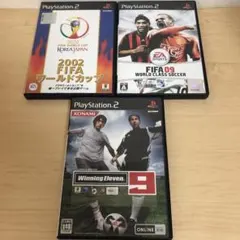 プレステ2  ゲームソフト　サッカー3つまとめ売り