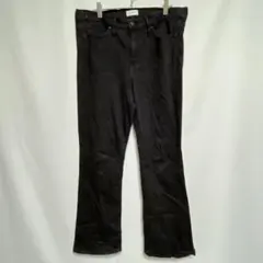 美品 ✨ストレッチ フレア デニムパンツ ブラック 黒 10/30